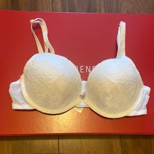 White bra lightly padded